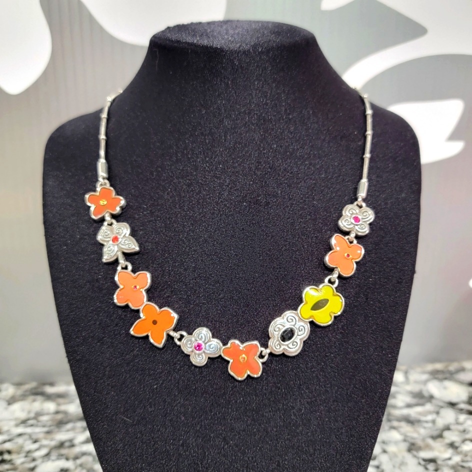 Brighton Meadow Art Flora Collar Reversible Bib Necklace 58$
